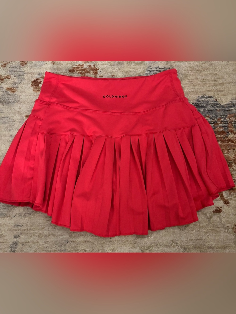 Gold Hinge Pleated Tennis Skirt